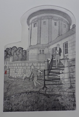 Scarborough Rotunda etching by Michael Atkin